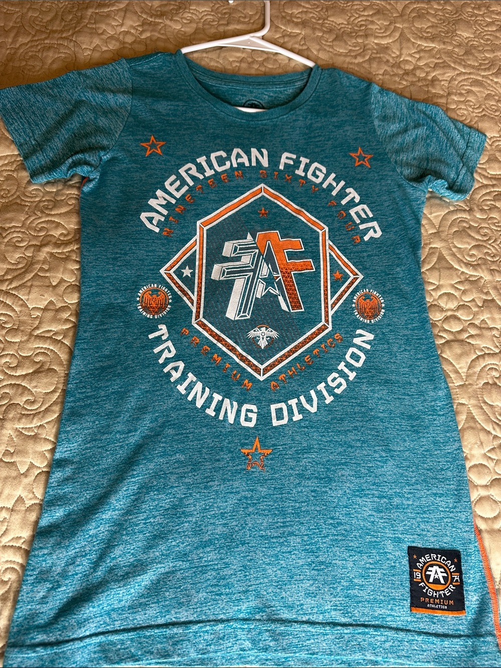 American Fighter Teal Graphic Training Division Tee